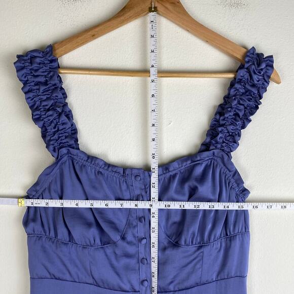 Free People Scorpio Shine Midi Dress Size Large Blue Lilac - Picture 13 of 14